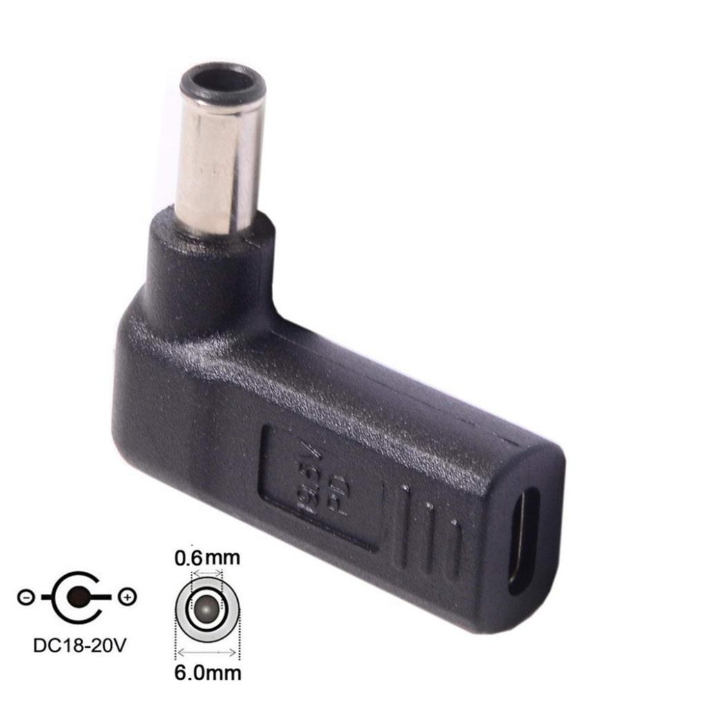 New Type C Female to DC6.0x0.6mm Male Plug Converter Adapter Laptop Adaper
