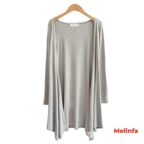 Áo khoác ngoài cardigan dáng dài vải Modal (gỗ Sồi) phong cách thanh lịch trẻ trung mã VAA0299