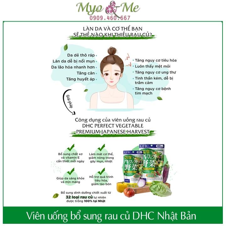 Viên uống DHC Rau củ quả Perfect Vegetable Premium túi 15/30/90 ngày