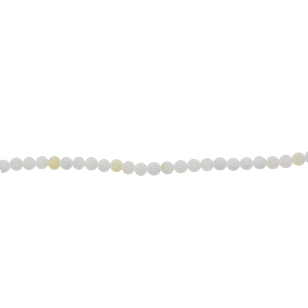 Natural Pearl White Color Beads Sea Shell Round Loose Beads Pick Size for Jewellry Making 15.5 Inch / Strand