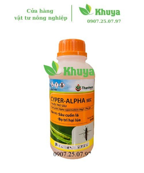 Thuốc trừ sâu Cyper Alpha 5EC 500ml Sâu - Bọ trĩ