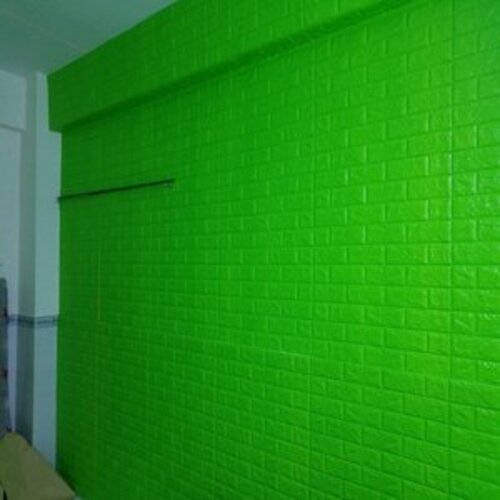 Bộ 5 Tấm Xốp Dán Tường 3D Giả Gạch Xanh Lá 70cmx77cm