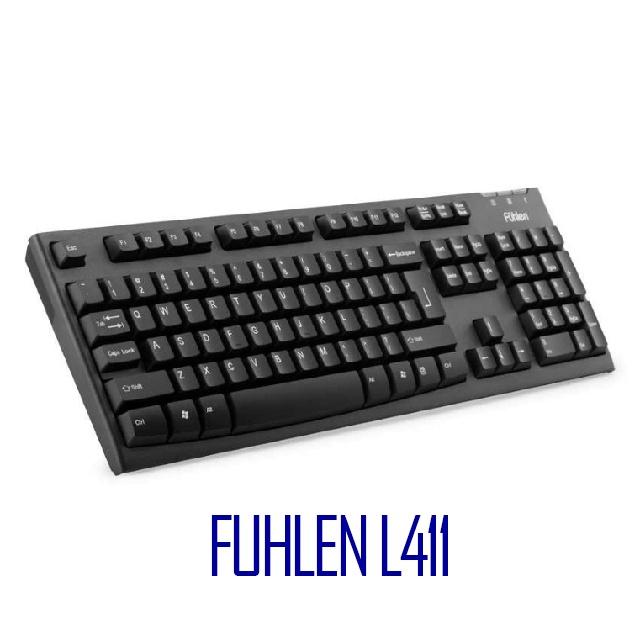 Bàn phím có dây giá rẻ Fuhlen L411 USB Black hàng chính hãng