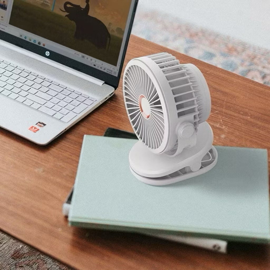 [HÀNG LOẠI ĐẸP]Quạt tích điện mini để bàn pin 10000mAh chạy 24 giờ liên tục 4 chế độ gió xoay 720 độ