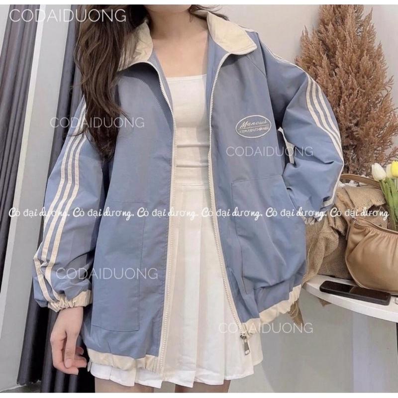 Hình ảnh Áo Khoác Dù Chống Nắng Phối Sọc Unisex Ulzzang Logo Thêu Cao Cấp, Áo Bomber Unisex Nam Nữ Cá Tính Hàng Xịn Chất Dày Dặn Hottrend