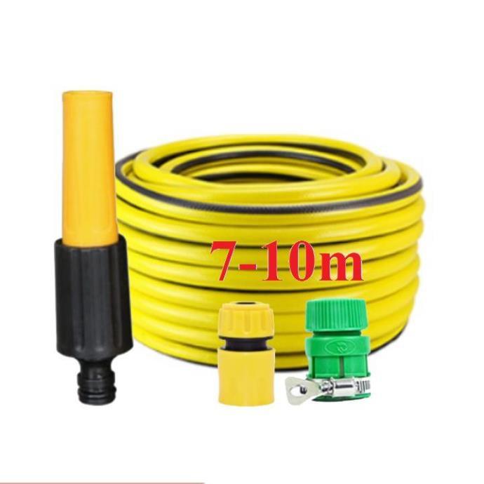 ️ Bộ dây vòi xịt nước rửa xe, tưới cây . tăng áp 3 lần, loại 7m, 10m 206622-5 cút sập, nối nhựa