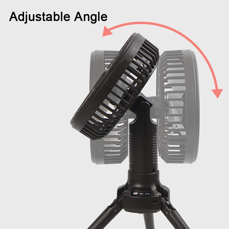 Camping Fans for Tents 10400mAh USB Rechargeable Battery Operated Fans with LED Lantern Folding Tripod Portable Fan