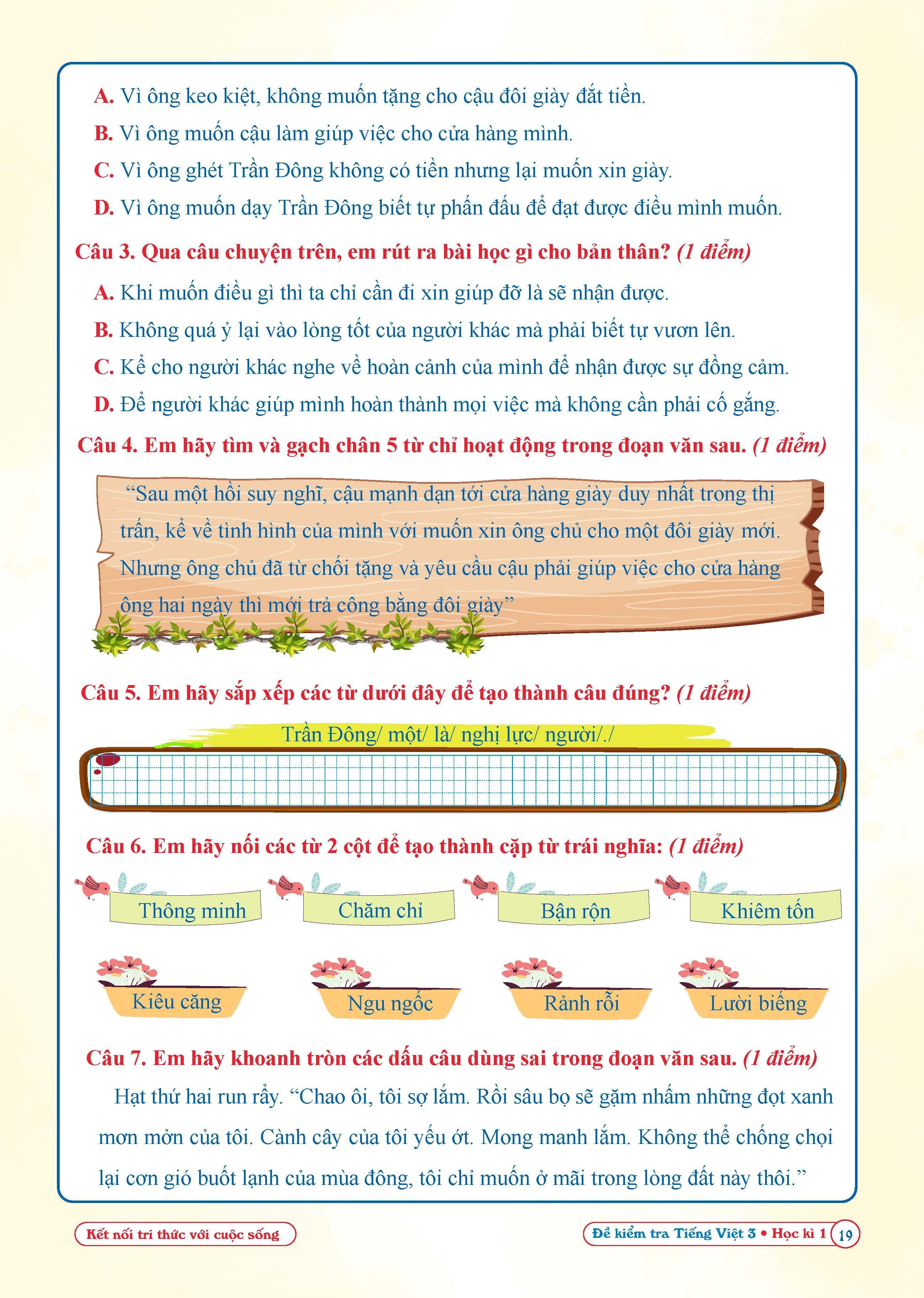 Sách - Combo Đề Kiểm Tra Toán - Tiếng Việt Lớp 3 - Học Kì 1 - Kết Nối Tri Thức Với Cuộc Sống