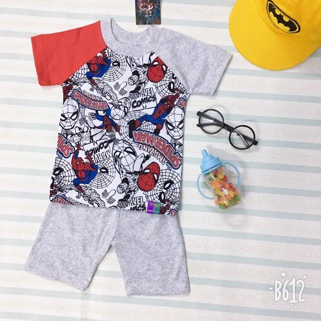 Bộ đồ bozip Bo050 bé trai người nhện spiderman (kèm bảng size hình cuối)