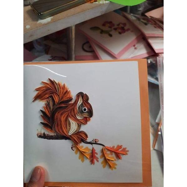 THIỆP QUILLING, THIỆP HANDMADE ĐỘNG VẬT