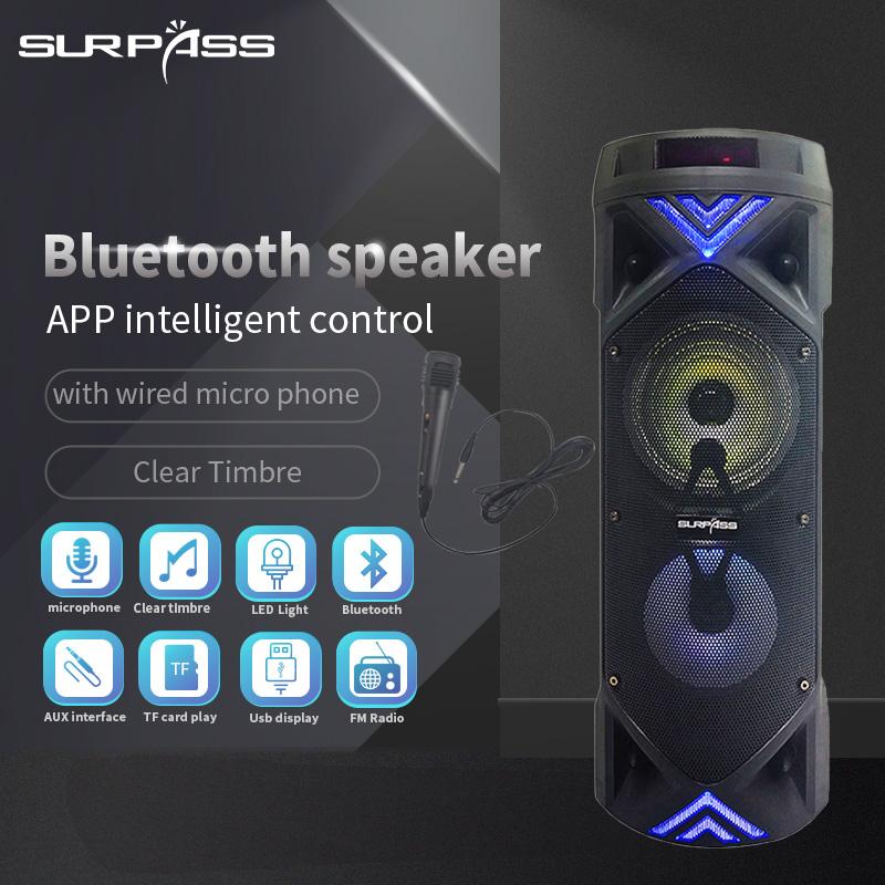 Điện thoại di động Bluetooth loa màu đèn LED đèn không dây Hộp âm thanh nhỏ Hifi Stereo di động loa loa loa