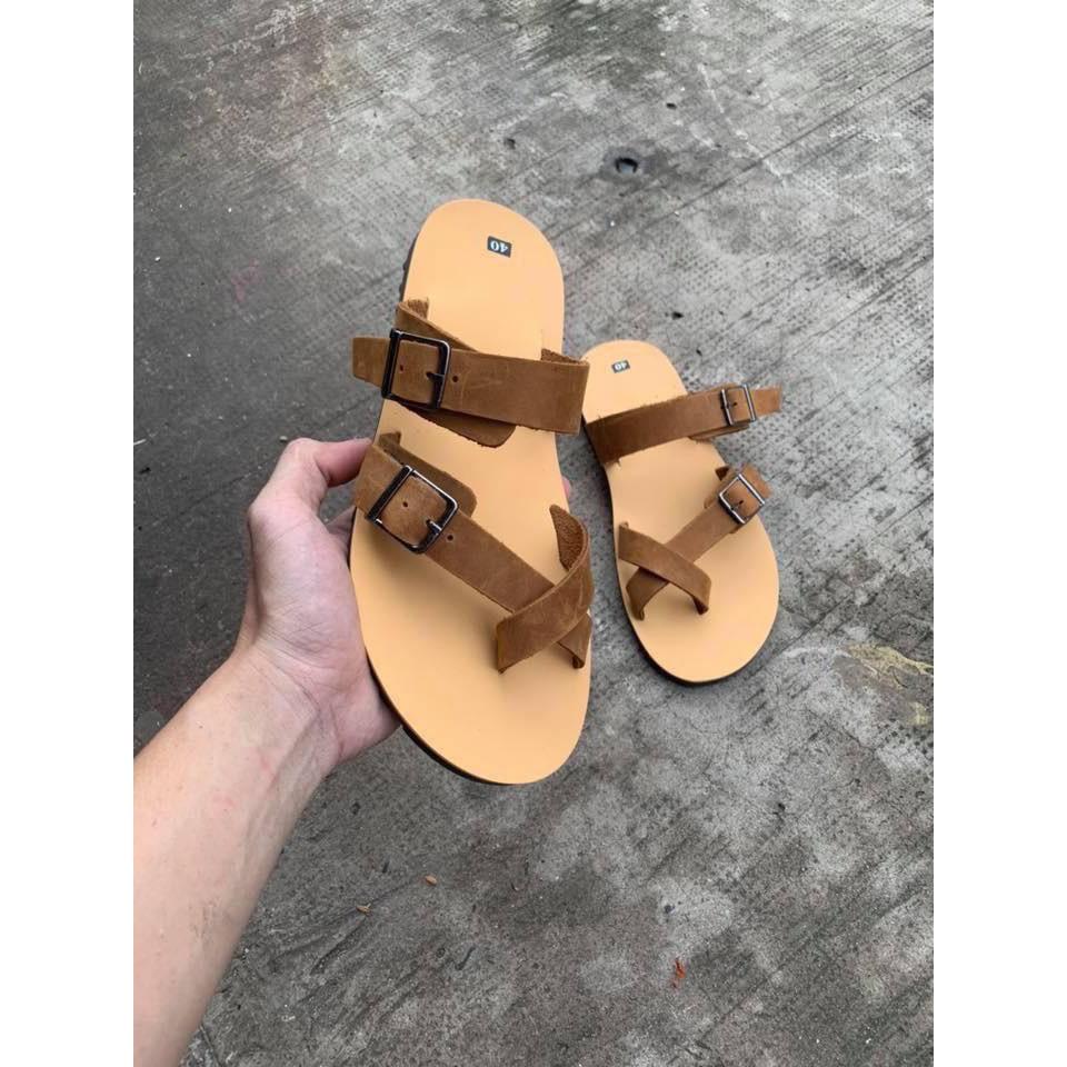 Dép da nâu xỏ ngón