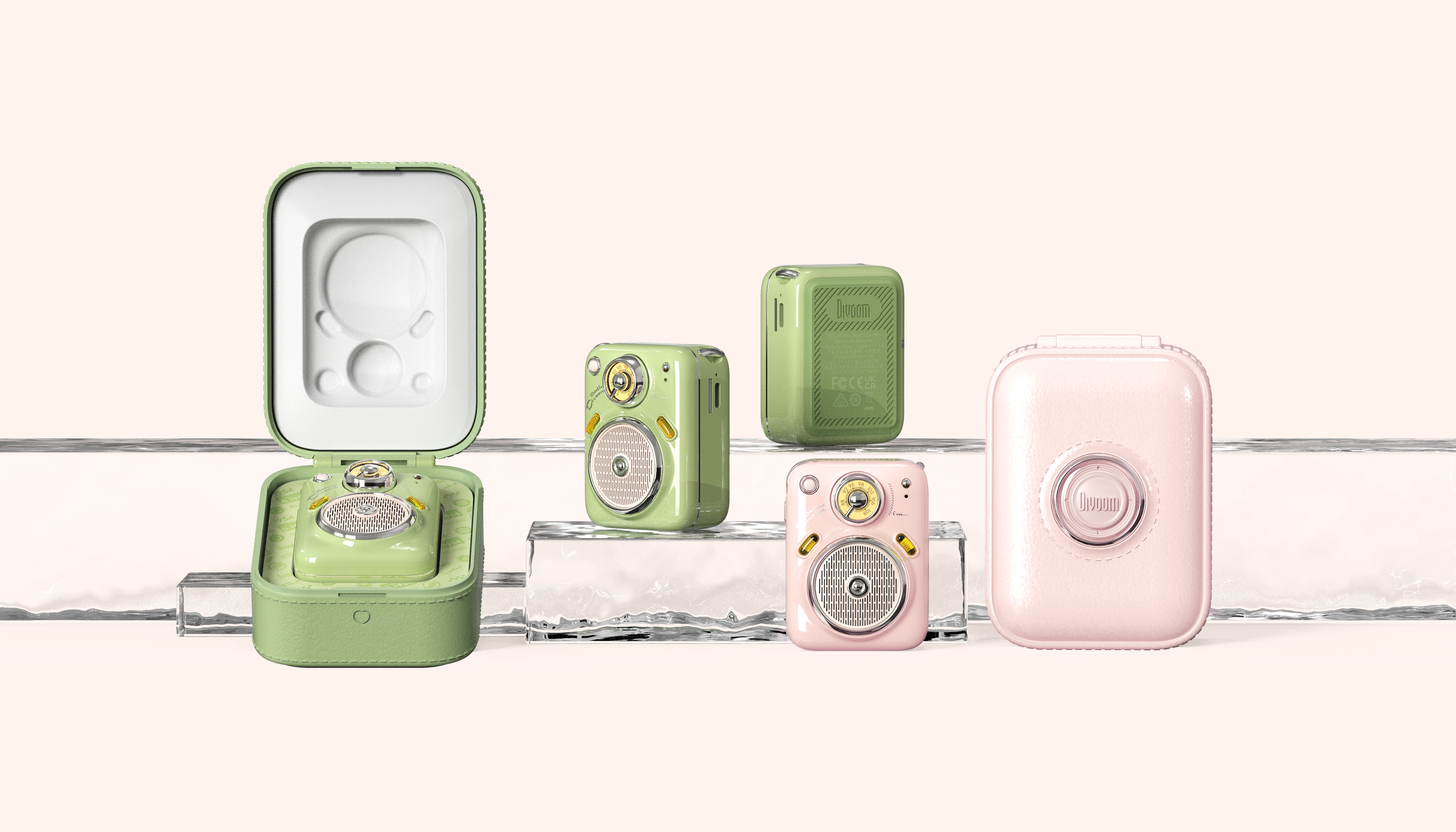 Loa Bluetooth Divoom Beetles FM II Thiết kế siêu nhỏ, cổ điển, Tích hợp FM radio và thẻ nhớ TF card - Hàng chính hãng - Bảo hành 12 tháng 1 đổi 1