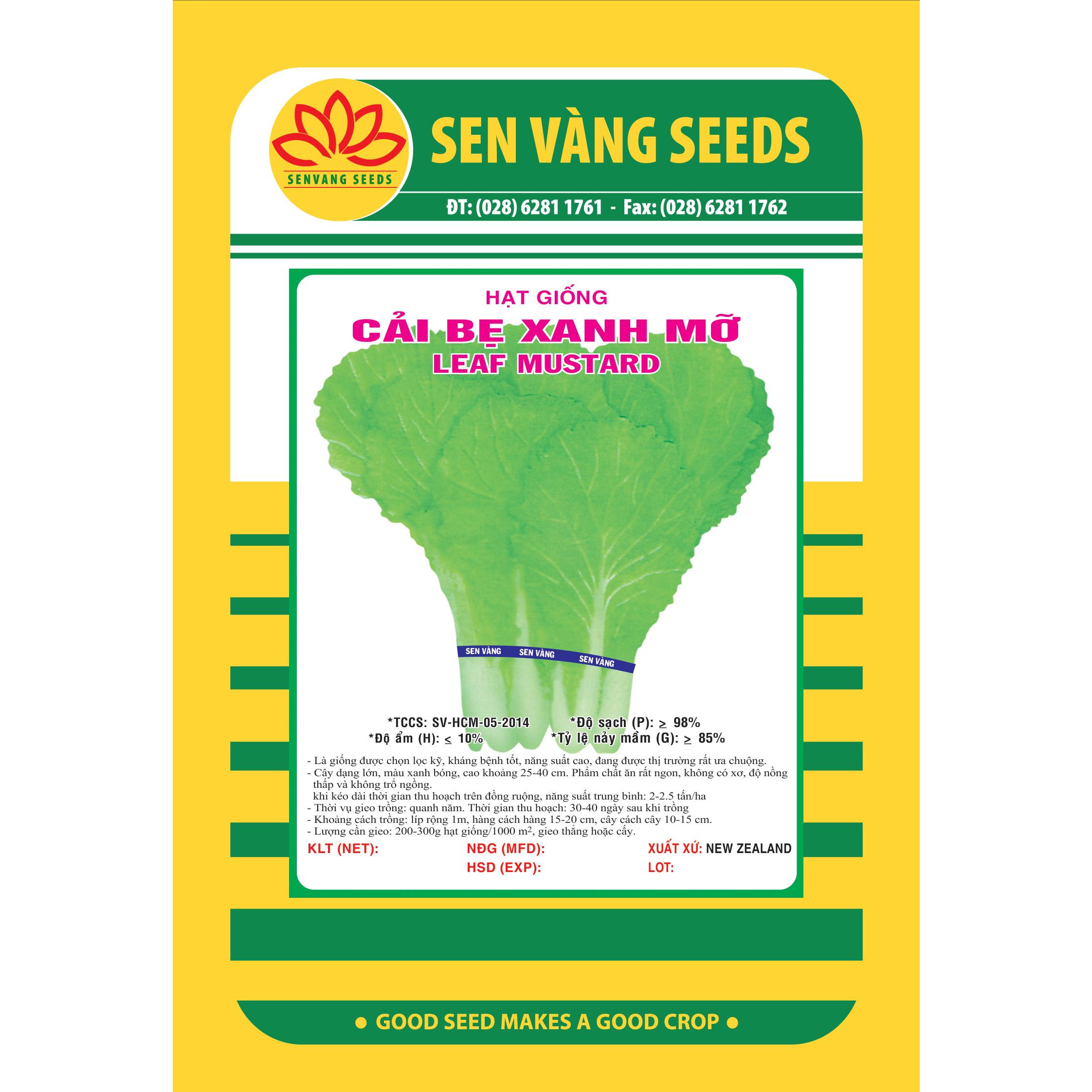 Hạt giống cải bẹ xanh mỡ cao sản gói 20g VTS53