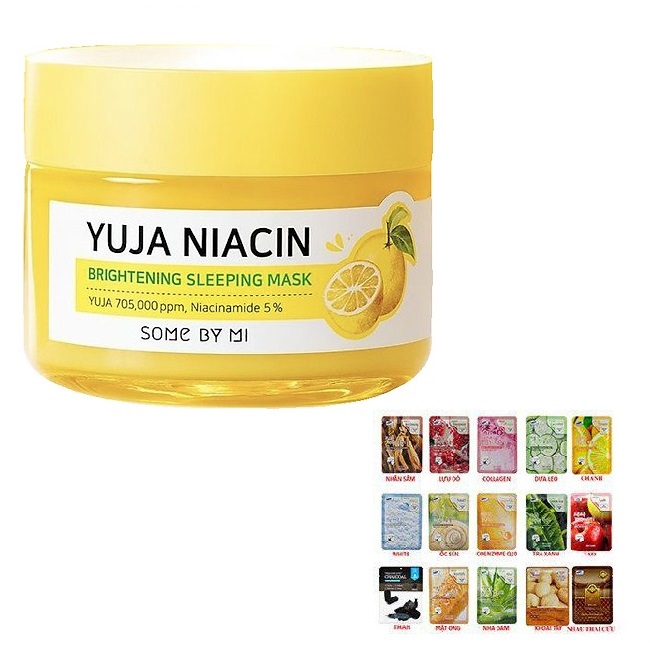 Mặt Nạ Ngủ Dưỡng Trắng Sáng Da Some By Mi Yuja Niacin 30 Days Miracle Brightening Sleeping Mask 60g [ Được Mask 3W Clinic ]