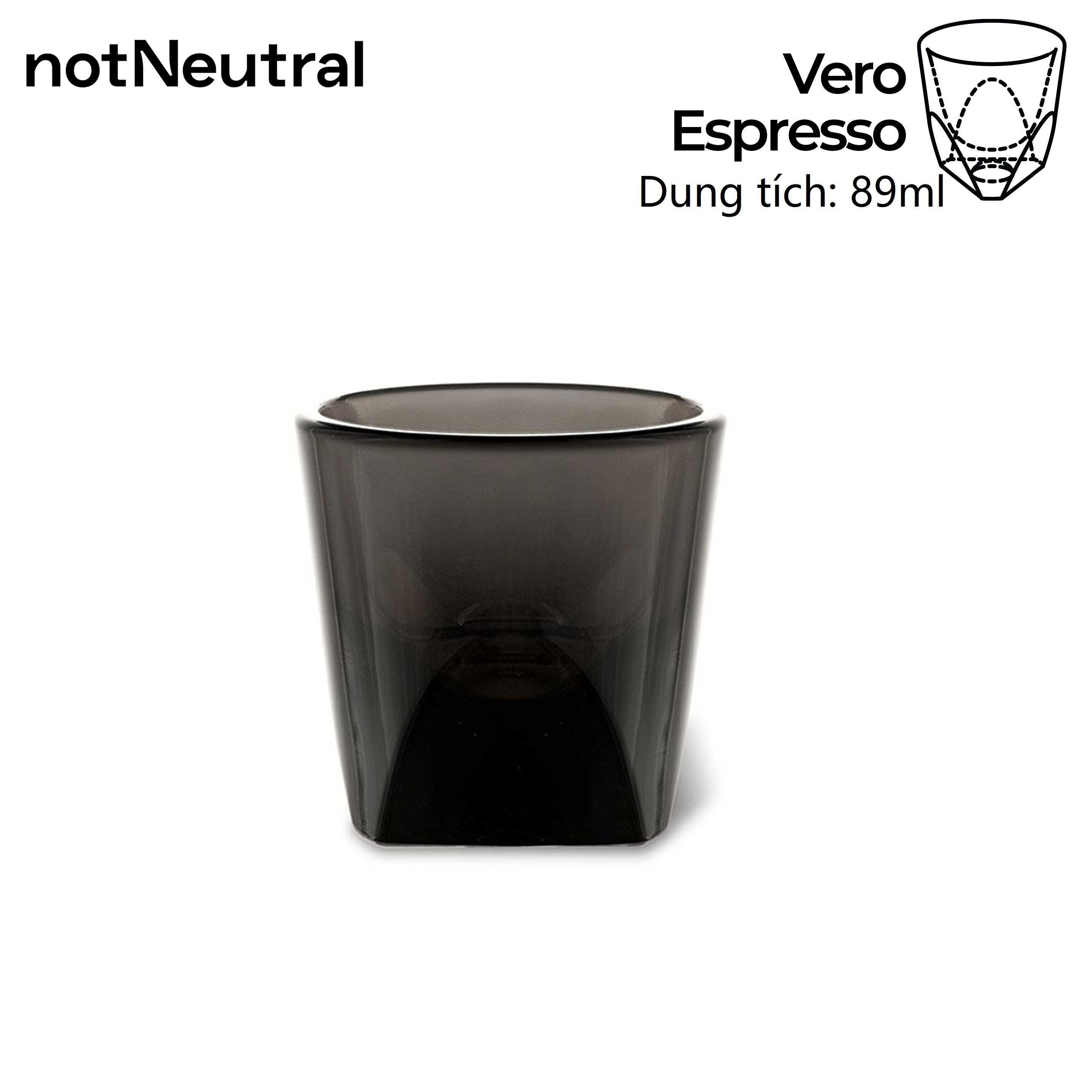 Ly Espresso NotNeutral VERO thủy tinh 89ml