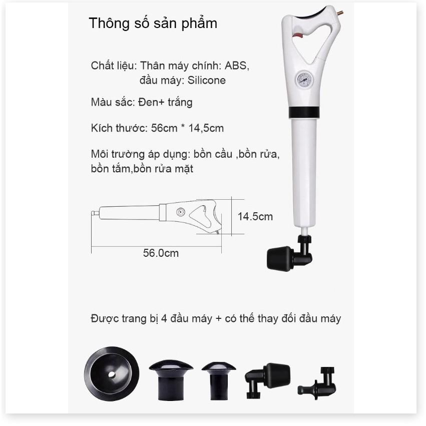 Máy thông tắc bồn cầu, bồn rửa chén với một nút ấn