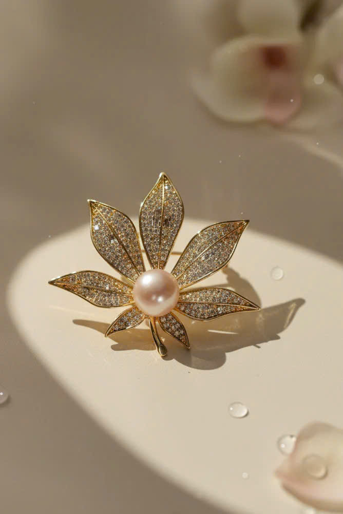 Trâm Cài Áo Vest, Áo Dài Đính Ngọc Trai Baroque thời trang thiết kế Hity ACC415