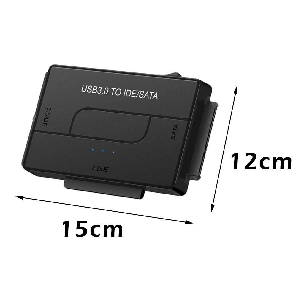 External SATA/IDE to USB 3.0 Adapter IDE SATA Adapter Compatible with USB 1.1/2.0 DC Power 12V Kit for 2.5"/3.5" Inch IDE and SATA HDD