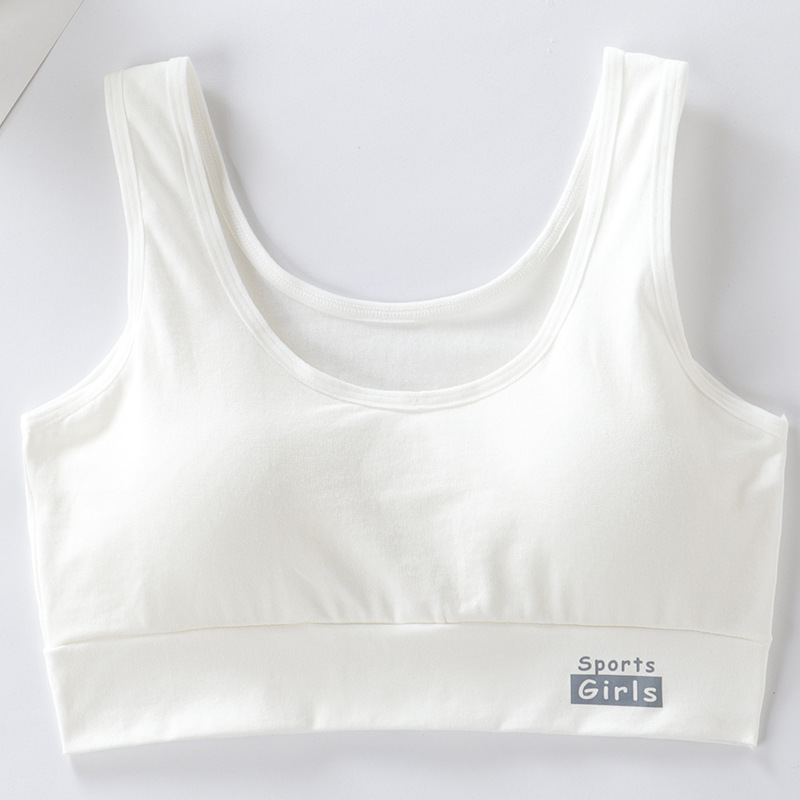 Áo bra nữ kiểu thể thao dành cho học sinh cấp 1 cấp 2 cấp  3 chất cotton trơn mềm mại thoáng mát có mút mỏng Lá Bralette A27