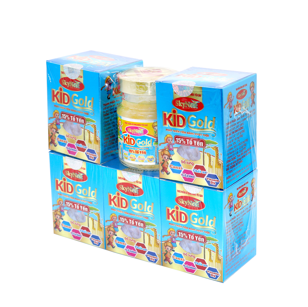 Hình ảnh [Combo lốc 5 Lọ + TẶNG 1 lọ cùng loại x 70ml] Nước yến sào SkyNest Kid Gold 15% Tổ Yến cho trẻ nhỏ