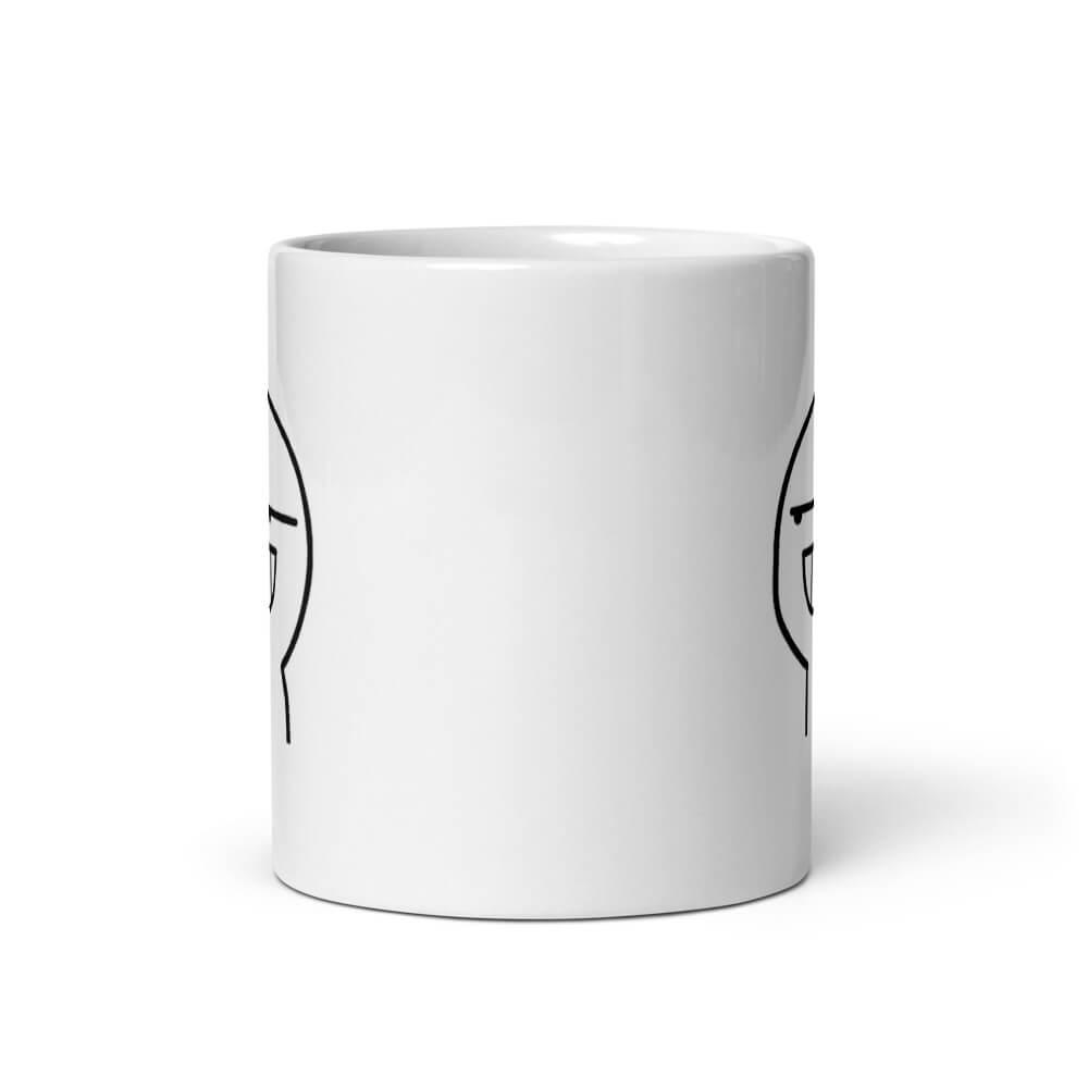 Cốc sứ hình trọc trắng đáng yêu kiểu 2