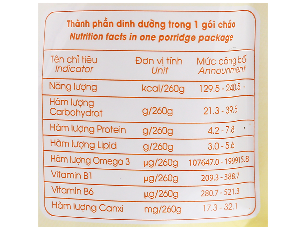 Cháo tươi cá lóc Cây Thị gói 260g