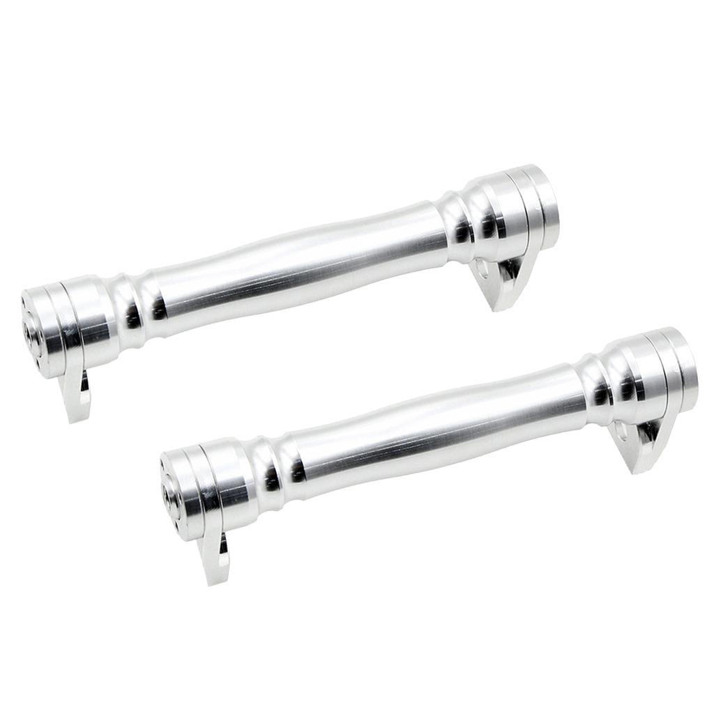 2x Aluminum Alloy Easy Wheel Extension Bars For Brompton Folding Bike Silver