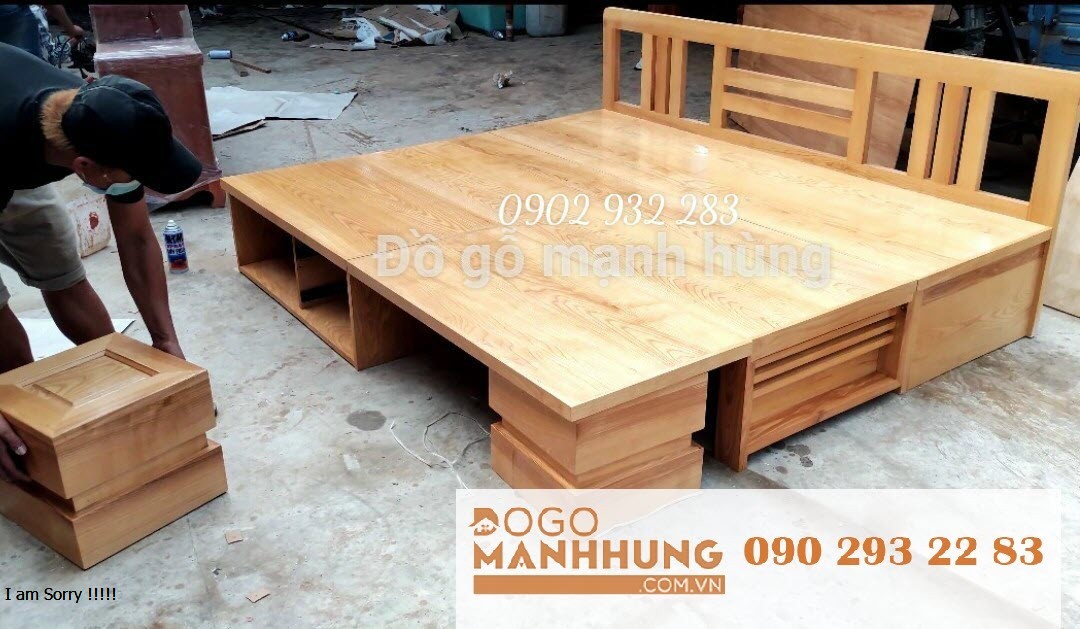 Bộ sofa giường 2 trong 1 gỗ sồi 1m70 x 2m