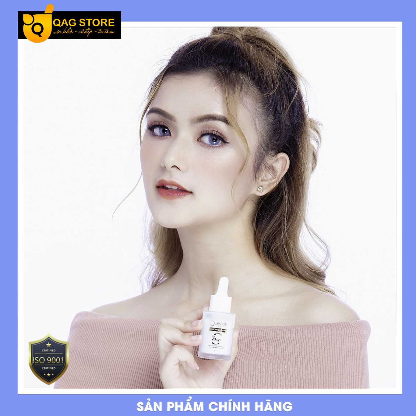 Huyết Thanh 7 Days Queenie Skin - Dễ Dàng Thẩm Thấu Vào Da, Bổ Sung Dưỡng Chất Cho Tế Bào, Phục Hồi Nhanh Chóng Các Vùng Da Hư Tổn - 50 ML - Hàng Chính Hãng