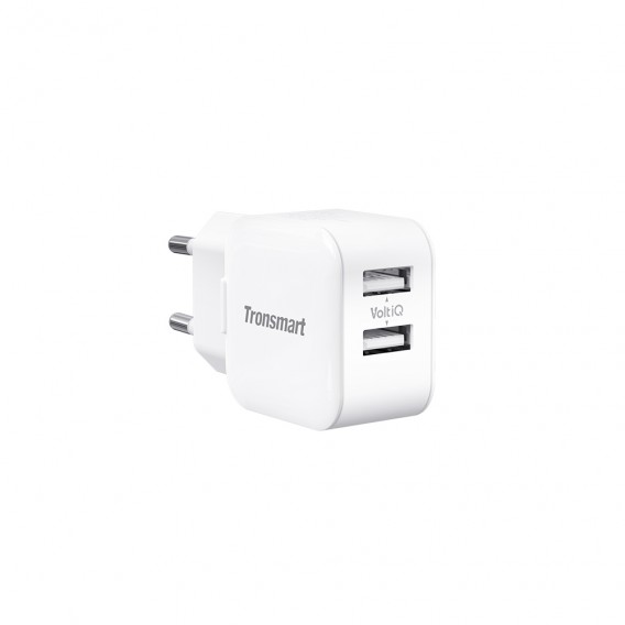 Cốc sạc 2 cổng mini siêu nhỏ gọn Tronsmart W02 công nghệ VoliQ 12W, đầu ra 2.4A cho iPhone 12/ 12 Pro/ 12 Pro Max iPhone 11/ 11 Pro/ 11 Pro Max, iPhone Xs / Xs Max / XR, iPad Pro, Samsung S10, LG, máy tính bảng, máy ảnh - Hàng Chính Hãng