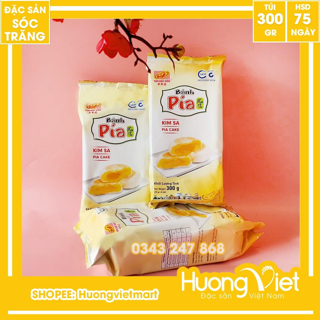 Bánh pía kim sa SIÊU TRỨNG đậu xanh trứng muối đặc biệt 300gr, bánh pía Tân Huê Viên Sóc Trăng