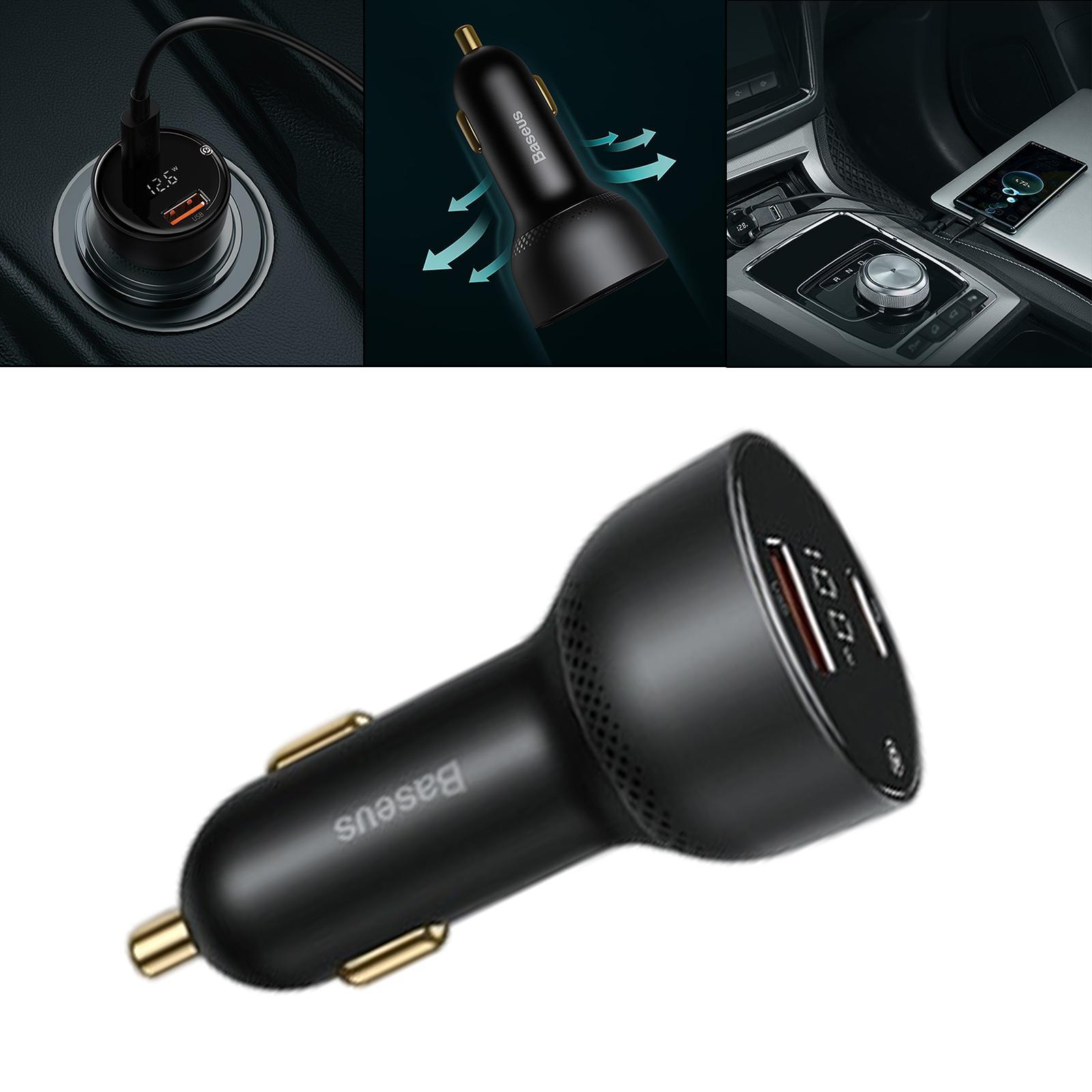 USB Dual  Charger 12-24V Metal LED Voltmeter Power Outlet