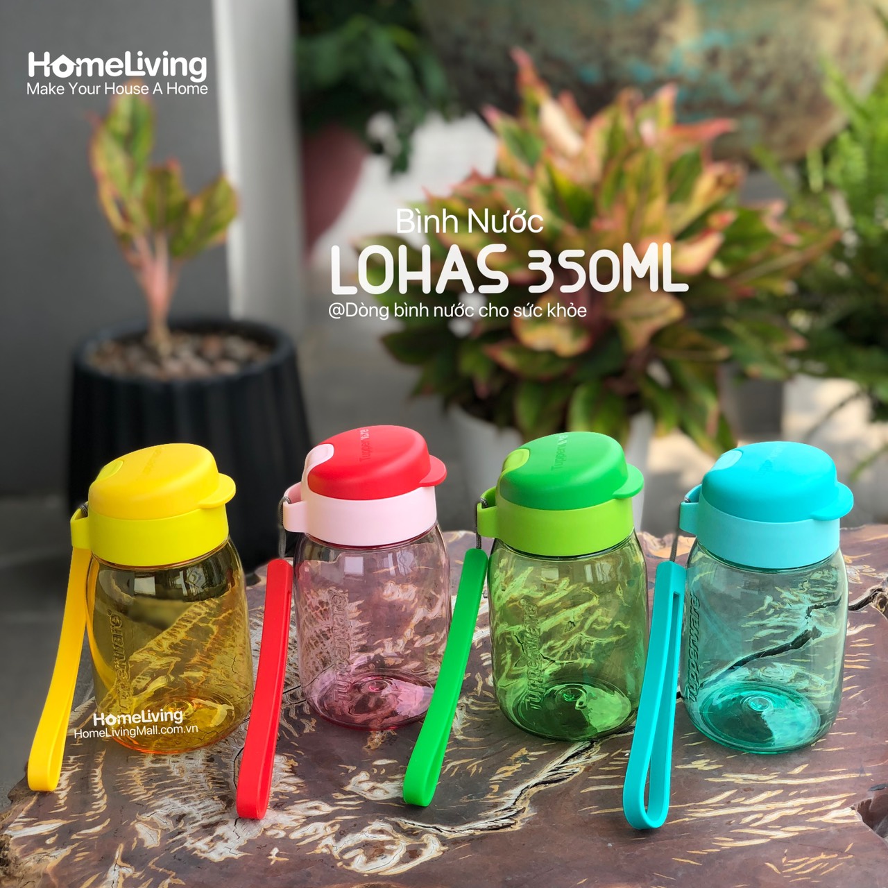 Bình Nước Tupperware Lohas 350ml - Màu mới