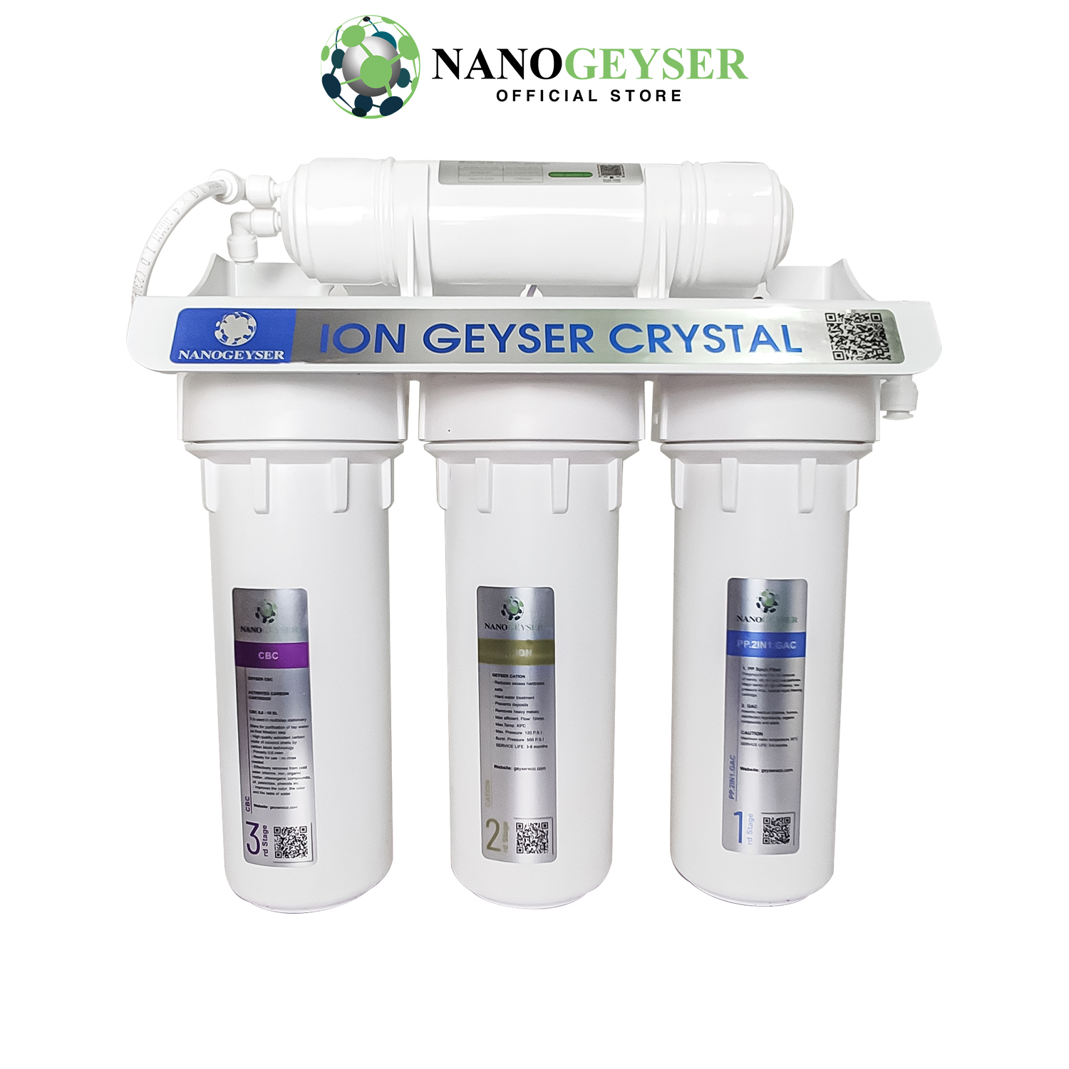 Máy lọc nước Nano Geyser ECO CRYSTAL công nghệ lọc UF - Hàng Chính Hãng