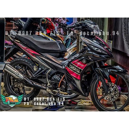 Tem rời Crom Exciter 135 LC đen hồng
