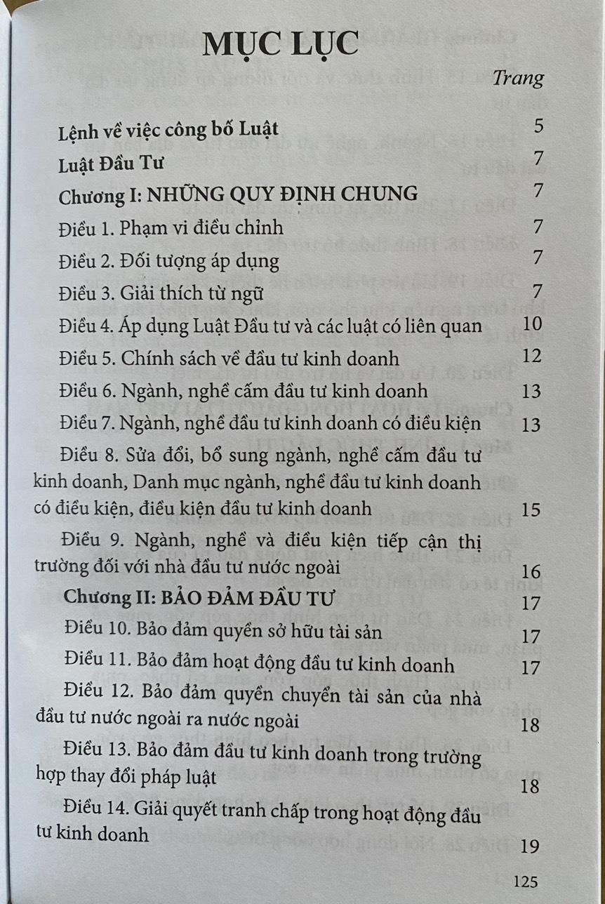 Luật Đầu Tư Năm 2020