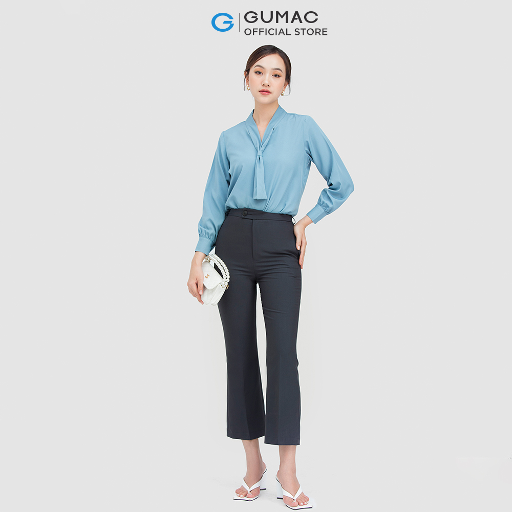 Quần tây nữ GUMAC QC05021 ống loe thời trang công sở