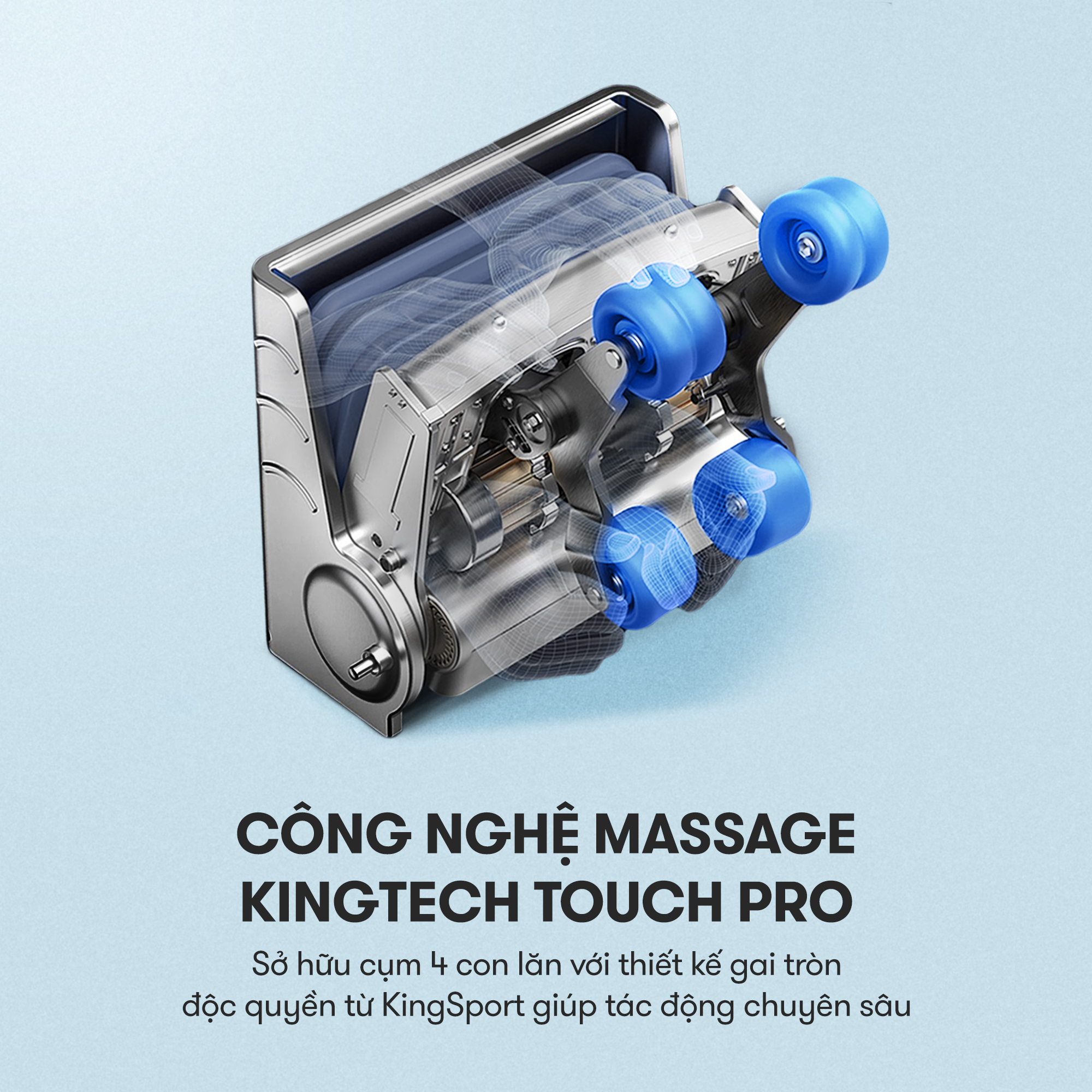 Ghế massage KINGSPORT G17 công nghệ Massage Kingtech Touch Pro, công nghệ massage sóng âm, 12 bài massage chuyên nghiệp