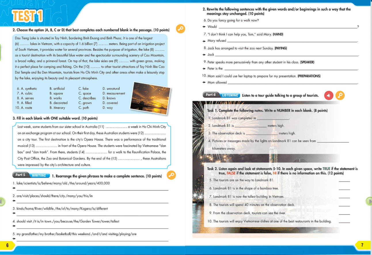 Practice Tests Grade 9 Sách mềm sách học sinh