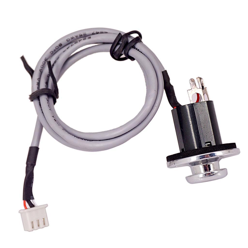 1x Guitar Pickup EQ Cable with 3 Pin Plug 6.35mm Socket Musical Parts