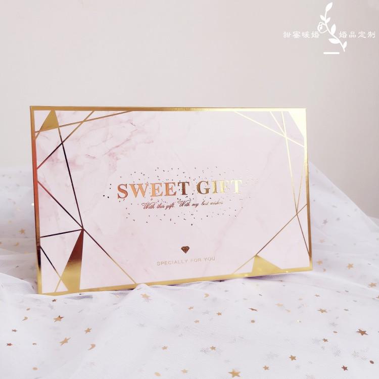 XÉ LẺ Bộ túi giấy +Hộp quà 26 * 16 * 5,5cm đựng quà, In chữ Sweet Gift phong cách châu Âu [Q320