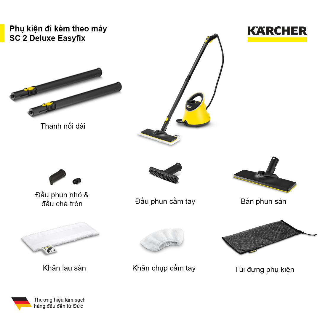 Máy Làm Sạch Bằng Hơi Nước Karcher, SC 2 Deluxe EasyFix - Hàng Chính Hãng