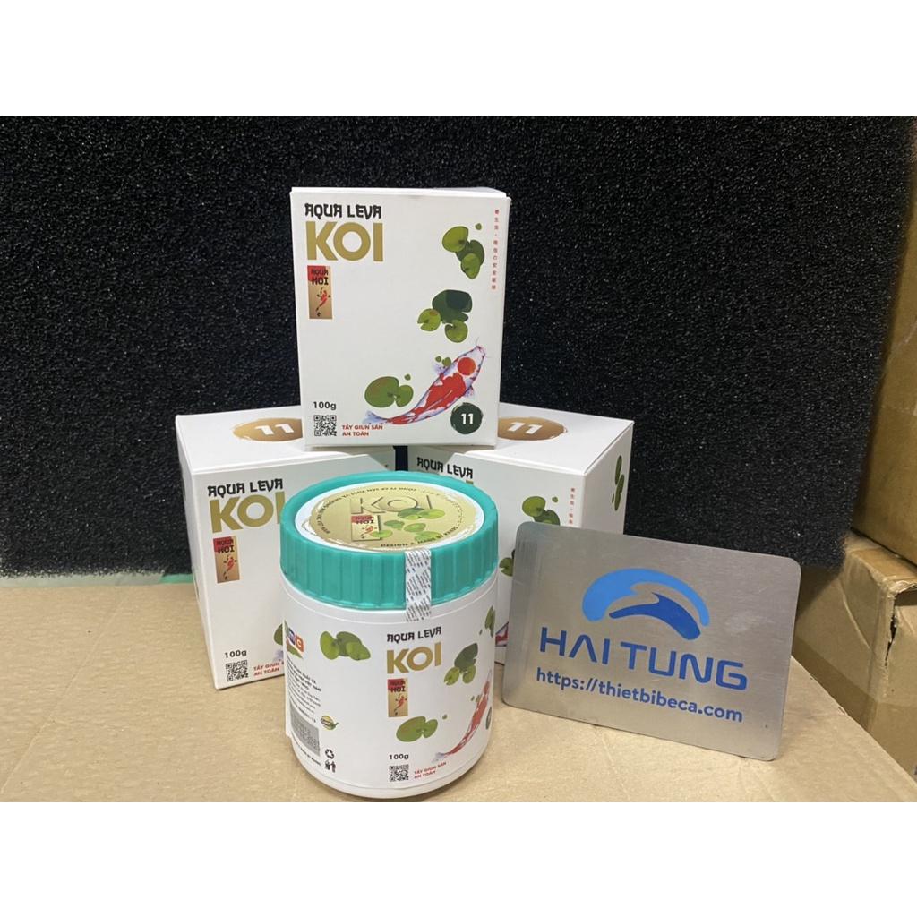 Chế phẩm số 11 , Phòng trị Giun sán Ký sinh Túi mặt , đường ruột AQUA LEVA lọ 100gdành cho cá koi