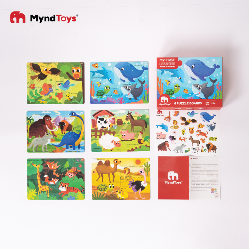 Đồ Chơi Xếp Hình Myndtoys My First Learning - World of Animals Dành Cho Các Bé Trên 3 Tuổi