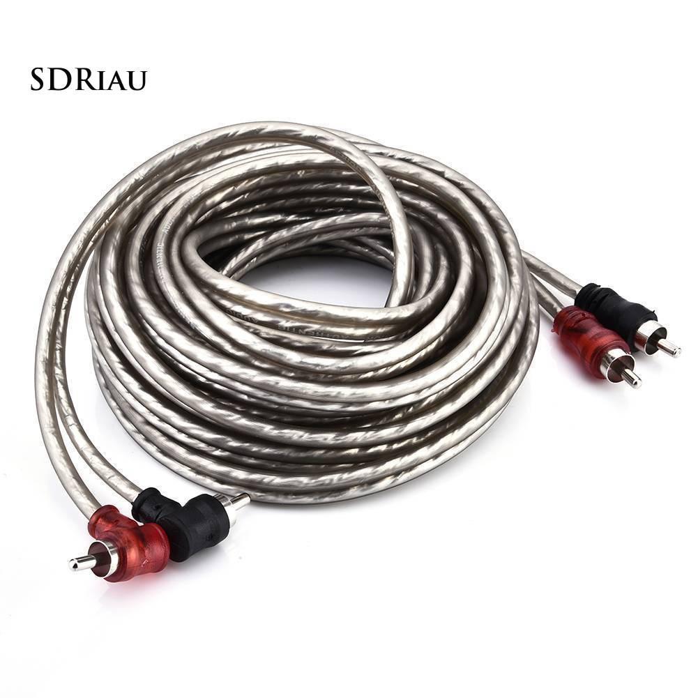 Dây Cáp Âm Thanh Chuyển Đổi 5m 2 Rca Sang 2 Rca Chuyên Dụng Cho Xe Hơi