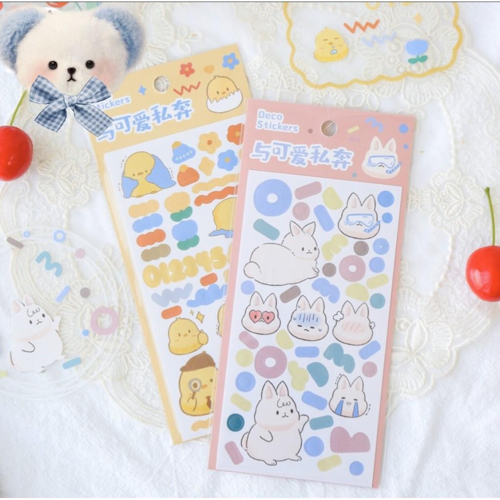 Sticker Miếng Dán Trang Trí Thiết Kế Họa Tiết Dễ Thương Với 4 Kiểu Tùy Chọn