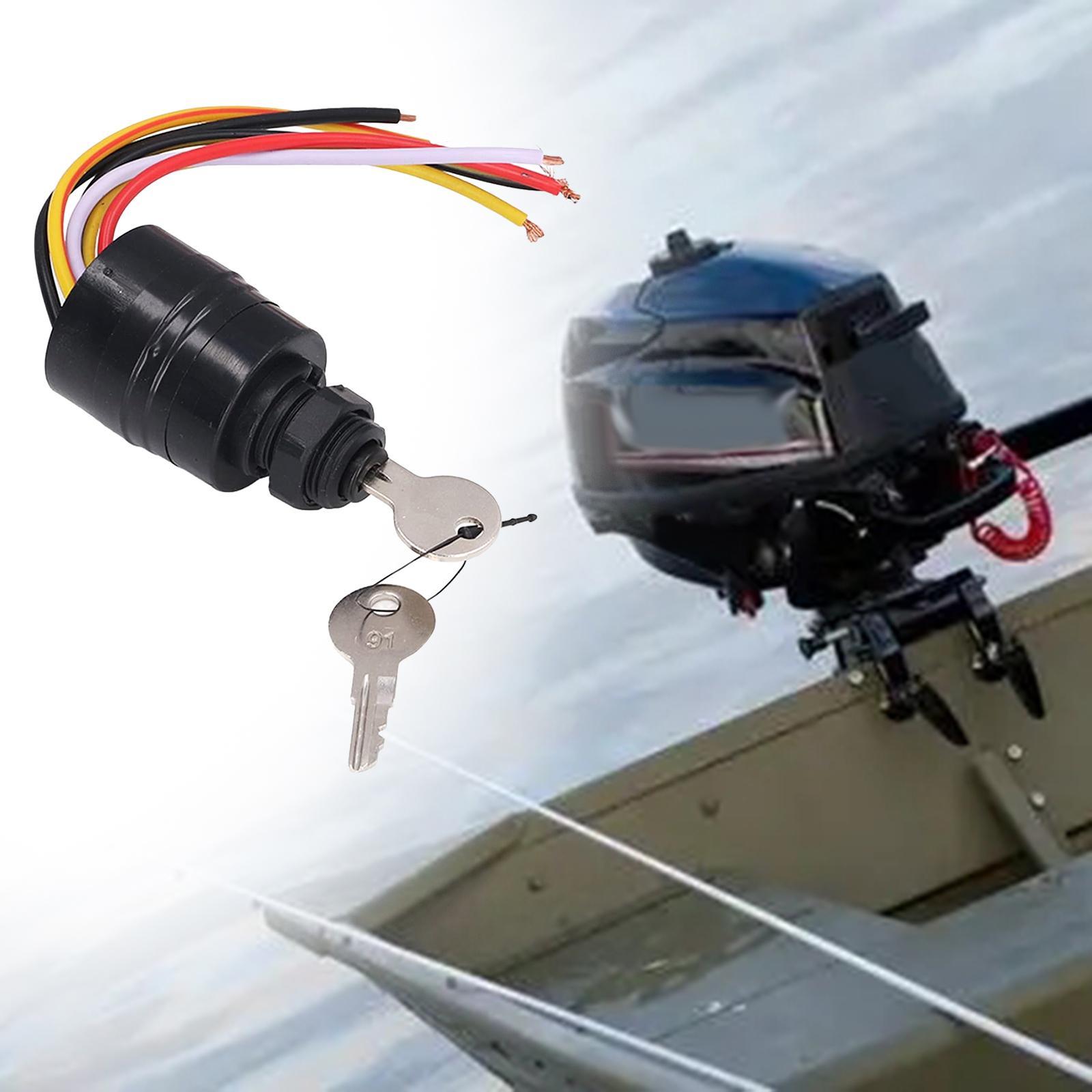 Ignition Key Switch Boat Push to Choke for  Outboard Accessory