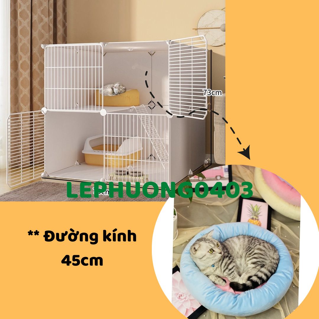 Ổ NỆM NẰM TRÒN DÀNH CHO CHÓ MÈO SIZE 45CM CAO CẤP