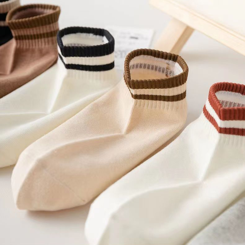Combo 5 đôi tất Unisex Vớ Nam\Nữ, Tất Cổ Ngắn chất liệu cotton khử mùi kháng khuẩn